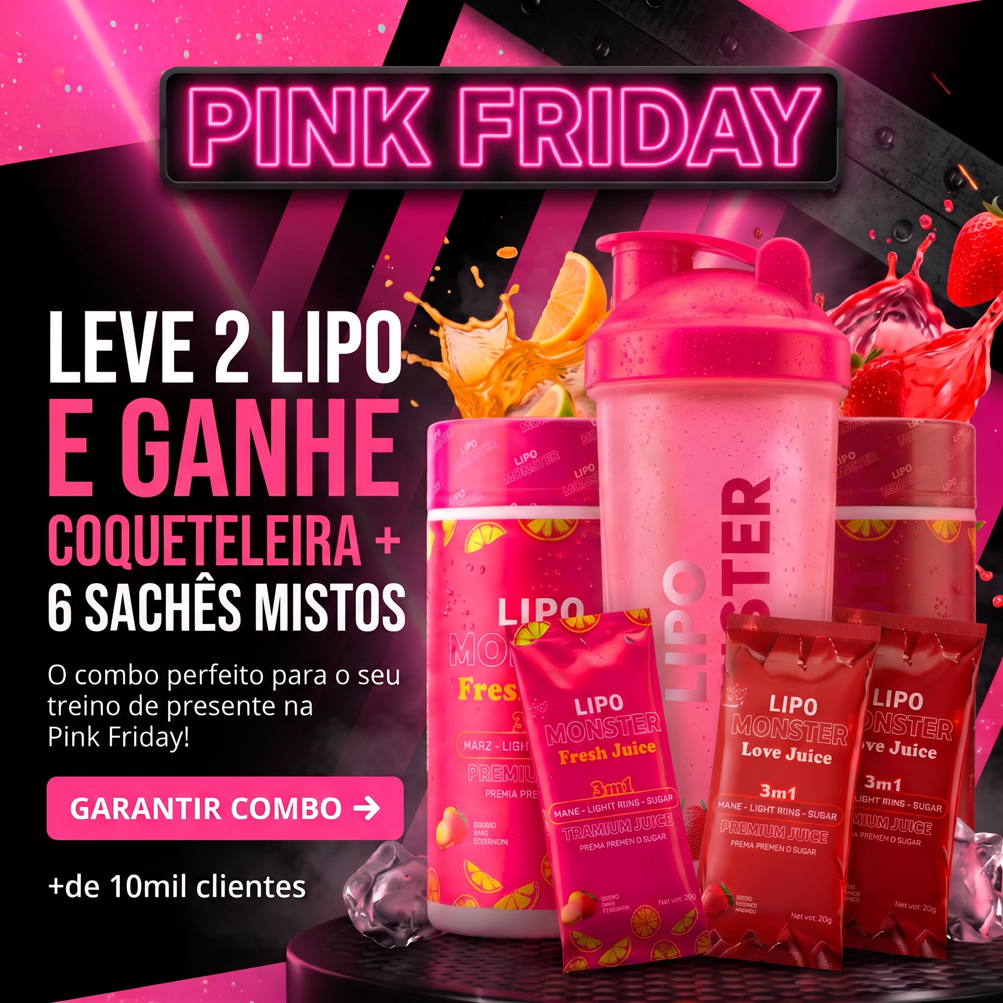 Kit 2 Potes — Lipo Monster Juice